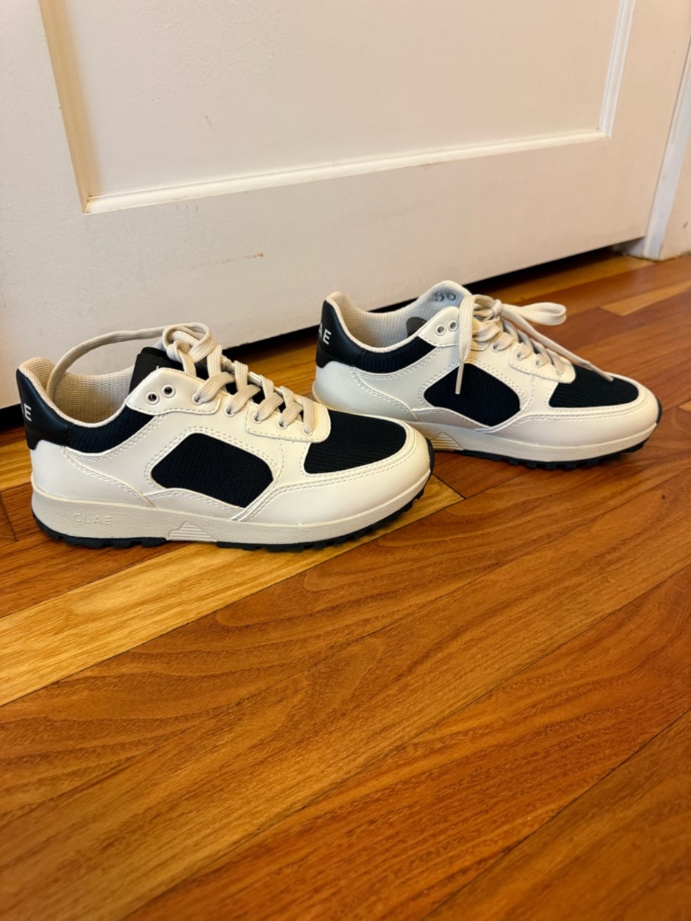 Men's/Boys Clae Sneakers in Black and White